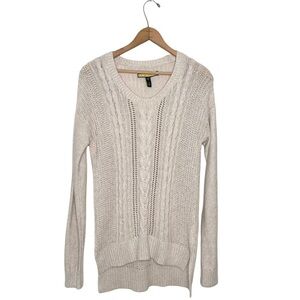 Prince & Fox | Tan Cable and Open Knit Sweater